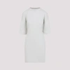 Balenciaga Cotton Jersey Semi Fitted Short Dress In White