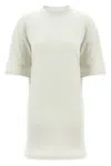 Balenciaga Cotton Jersey Semi Fitted Short Dress In White