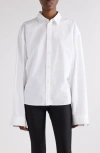 Balenciaga Semifitted Button-up Shirt In White