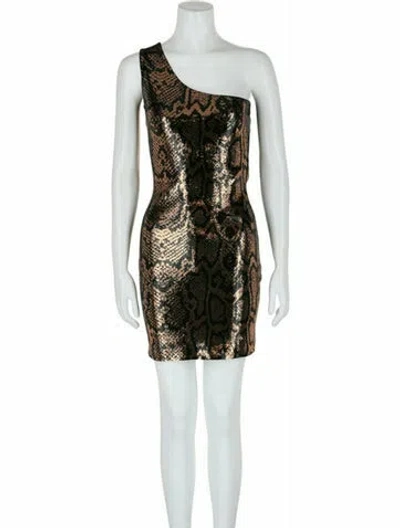 Pre-owned Balenciaga Sequin Animal Print Dress W/ Tags In Gold