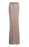 Balenciaga Sequined Knit Maxi Skirt In Multi
