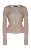 Balenciaga Sequined Knit Top In Multi