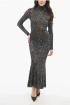 Balenciaga Sequined Maxi Dress With Turtleneck