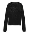 Balenciaga Sequined Sweater In Navy