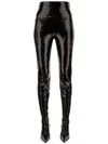 Balenciaga Sequinned Boot Leggings In Black