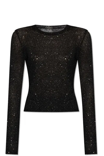 Balenciaga Sequinned Top In Black
