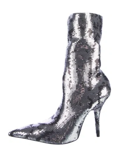 Pre-owned Balenciaga Sequins Pumps In Silver