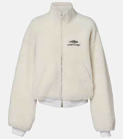 Balenciaga Shearling Jacket In Multi