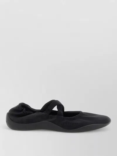 Balenciaga Shibuya Ballerina Shoes Elastic Strap In Black