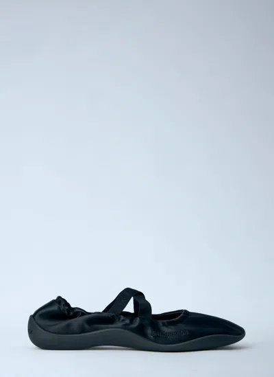 Balenciaga Shibuya Ballet Flats In Black