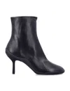 Balenciaga Solid Color Ankle Boots In Black