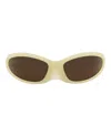 Balenciaga Women's 80mm Shield Sunglasses In Neutral