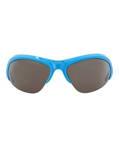 Balenciaga Shield-frame Bio Injection Sunglasses In Blue