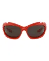 Balenciaga Shield-frame Bio Injection Sunglasses In Red