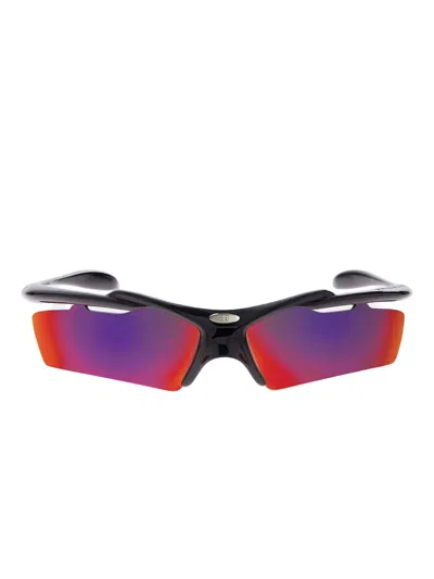 Balenciaga Shield-frame Sunglasses In Black