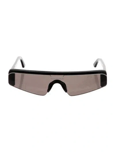 Pre-owned Balenciaga Shield Mirrored Sunglasses In Black