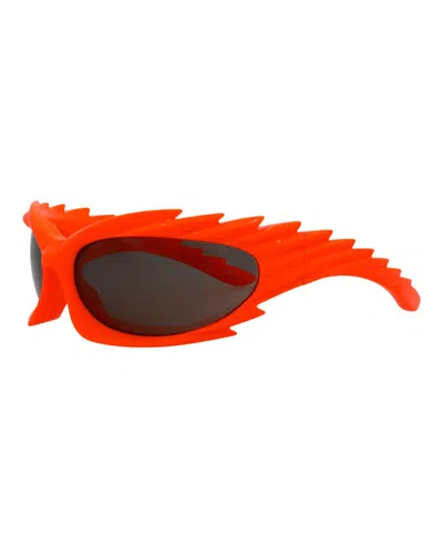 Pre-owned Balenciaga Shield Sunglasses/30013967005) In Orange/grey (bb0255s