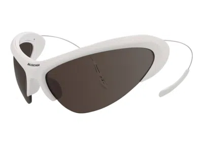 Pre-owned Balenciaga Shield Wrap Sunglasses/30013513003) In White/silver/grey (bb0232s