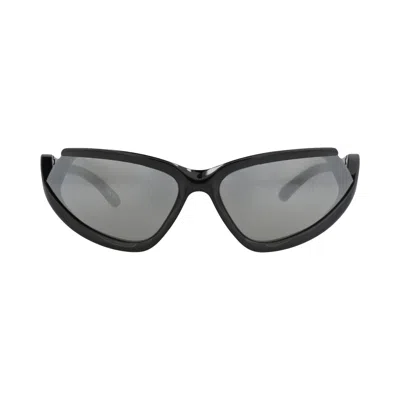 Pre-owned Balenciaga Shield-frame Bio Injection Sunglasses 'black/silver' | Men's Size Onesize