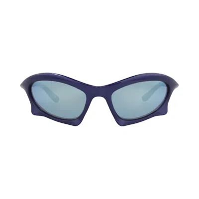 Pre-owned Balenciaga Shield-frame Bio Injection Sunglasses 'blue' | Men's Size Onesize
