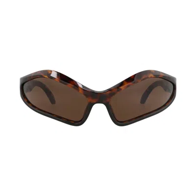Pre-owned Balenciaga Shield-frame Bio Injection Sunglasses 'havana/brown' | Men's Size Onesize