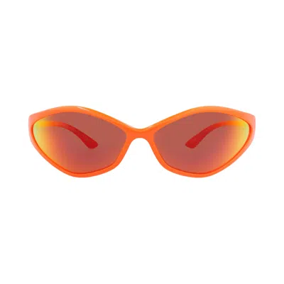 Pre-owned Balenciaga Shield-frame Bio Injection Sunglasses 'orange/red' | Men's Size Onesize