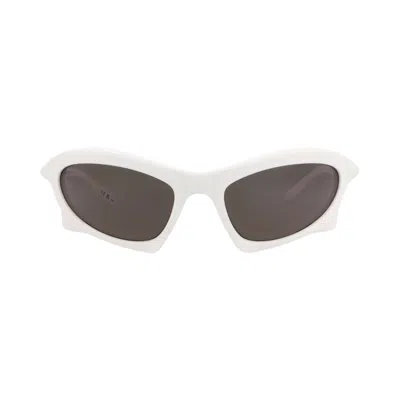 Pre-owned Balenciaga Shield-frame Bio Injection Sunglasses 'white/grey' | Men's Size Onesize