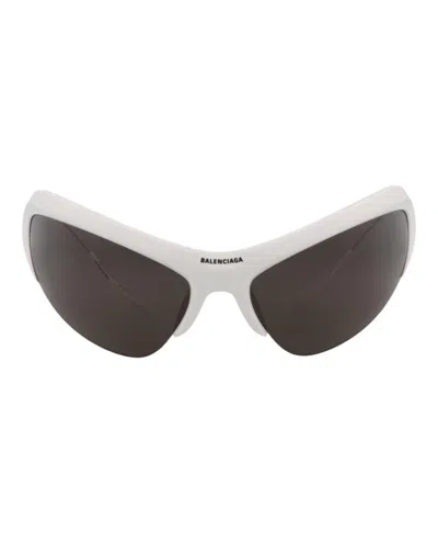 Pre-owned Balenciaga Shieldframe Bio Injection Sunglasses/30013513003) In White/silver/grey (bb0232s In Multi