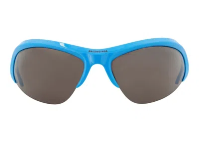 Pre-owned Balenciaga Shieldframe Bio Injection Sunglasses/3001351300440385) In Light Blue/silver/grey (bb0232s