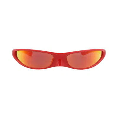 Pre-owned Balenciaga Shield-frame Bio-injection Sunglasses 'red' | Men's Size Onesize