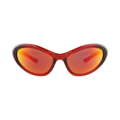 Pre-owned Balenciaga Shield-frame Bio-injection Sunglasses 'red' | Men's Size Onesize