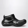 Balenciaga Shiny Black Polyester Basketball Sneakers In Black