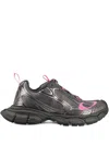 Balenciaga Shiny Embossed Sneakers In Black