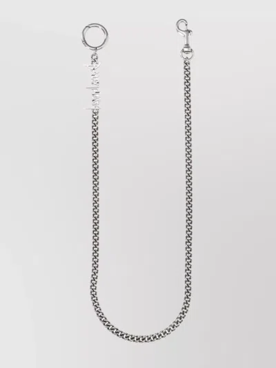 Balenciaga Shiny Keyring Metallic Finish Wallet