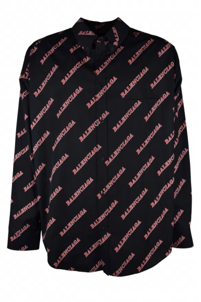 Balenciaga Men Shirt In Black