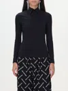 Balenciaga Satin Blouse With Opening In Black