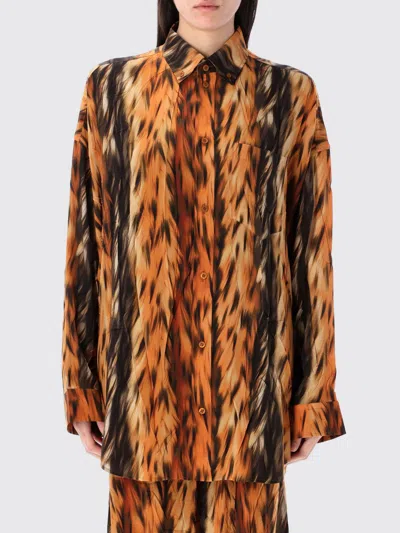 BALENCIAGA SHIRT BALENCIAGA WOMAN COLOR BROWN,H12519032