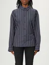 Balenciaga Oversize Shirt In Blue