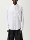 Balenciaga Logo-embroidered Poplin Shirt In White