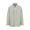 Balenciaga Men's Cotton Shirt Jacket In Beige