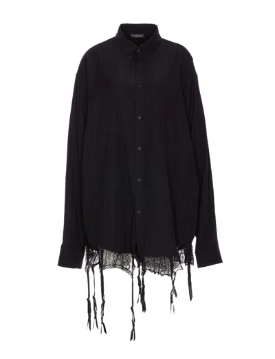 Balenciaga Women Lingerie Shirt In Black