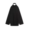 Balenciaga Suspended Cotton Poplin Dress In Black
