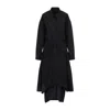 Balenciaga Maxi Layered Shirt Dress In Black