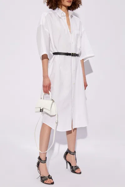 Balenciaga Shirt Dress In White