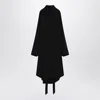 Balenciaga Black Shirt Dress With Intertwined Ribbons Women