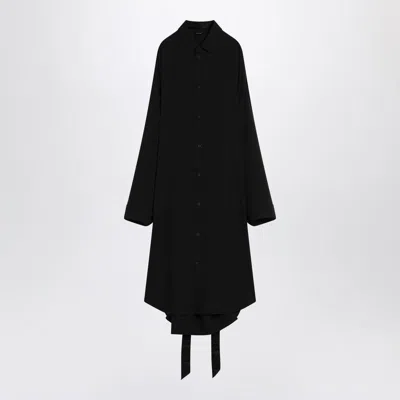 BALENCIAGA BALENCIAGA SHIRT DRESS WITH INTERTWINED RIBBONS