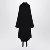 Balenciaga Black Shirt Dress With Intertwined Ribbons Women In Black