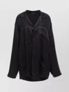 Balenciaga Shirt Embroidery Chest Pocket Long Sleeves In Black