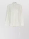 Balenciaga Oversized Button-front Shirt With Drawstring Hem In White