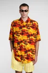 Balenciaga Orange Car Minimal Shirt In Multi